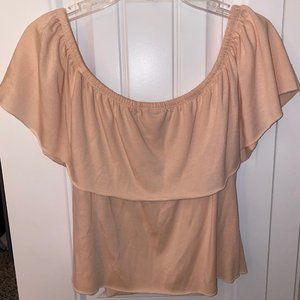 pink off the shoulder top